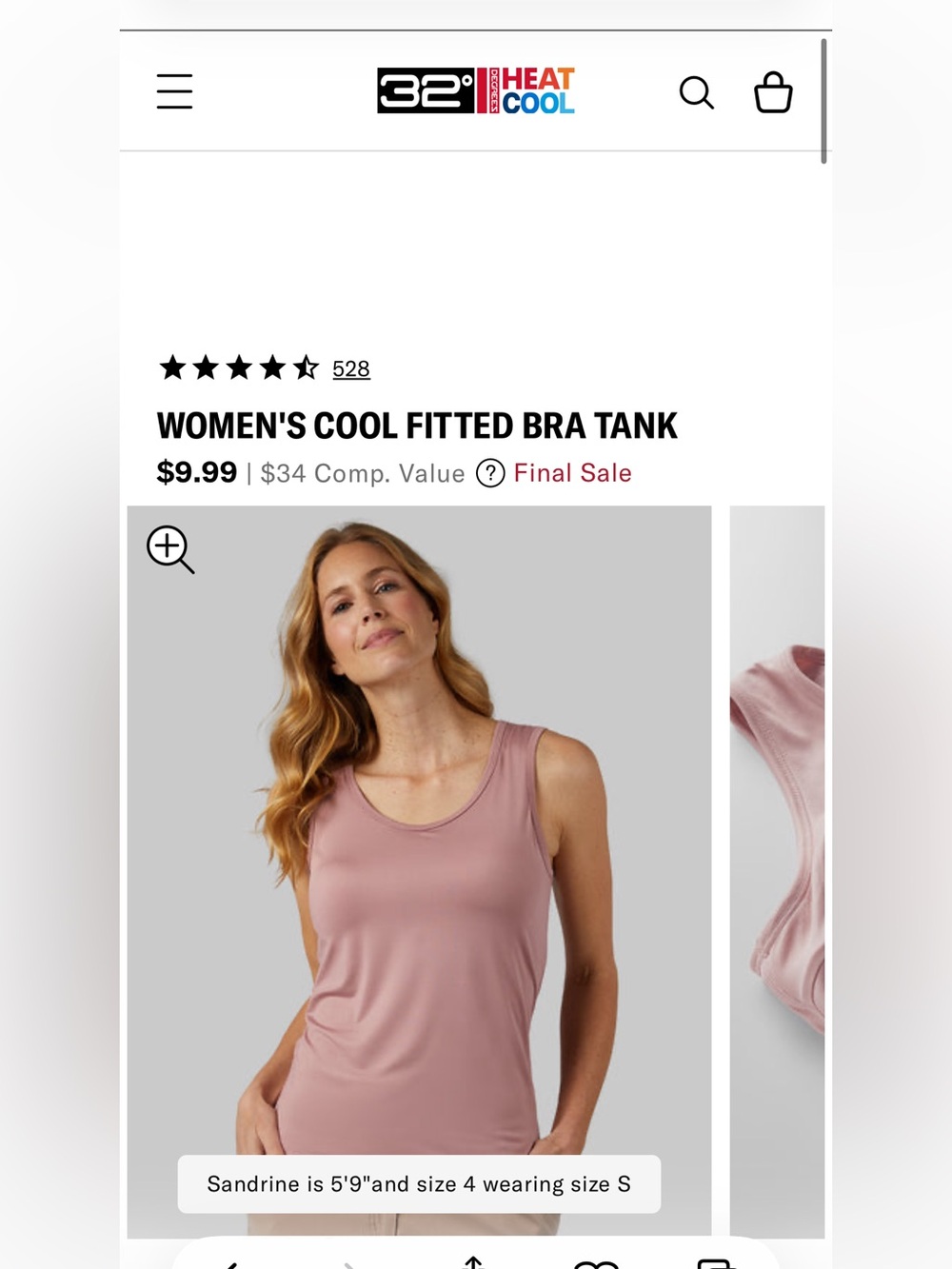 2/$7 Women's Scoop Neck Tank Top in Dusty Rose